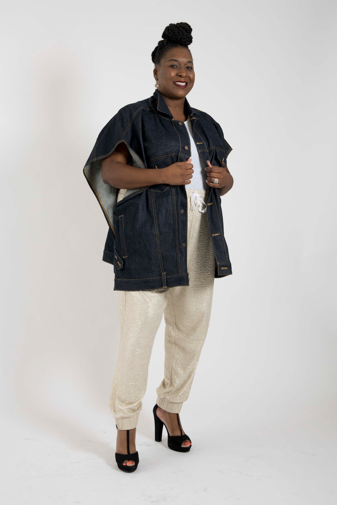 Fay Collection Plus Size Luxury Denim Jacket - small batch